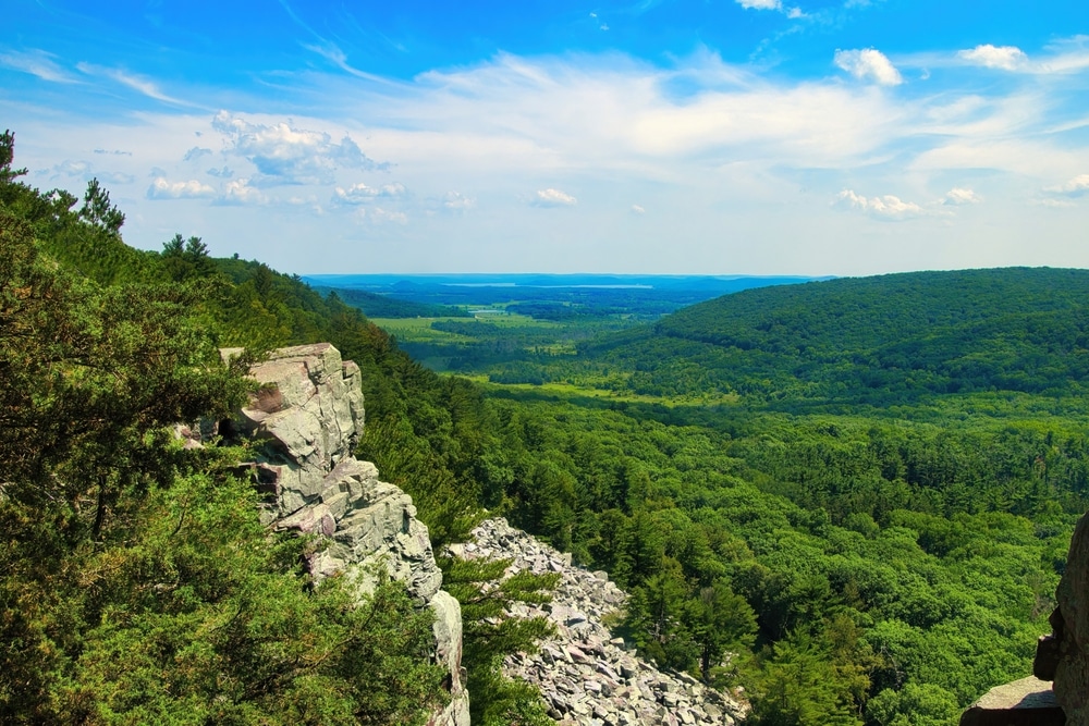 Views from the Baraboo Hills at Devils Lake State Park, one of the best things to do in Baraboo, WI