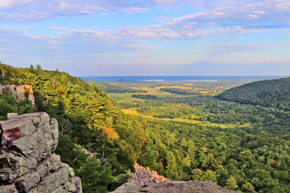 view from the hiking trails at Devil's Lake State Park Wisconsin